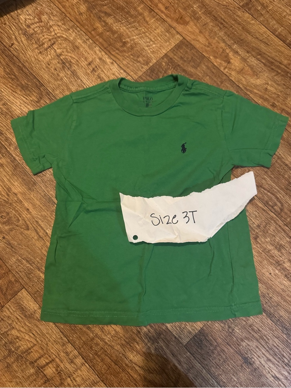 Polo by Ralph Lauren Green Short Sleeve Tee with Navy Logo